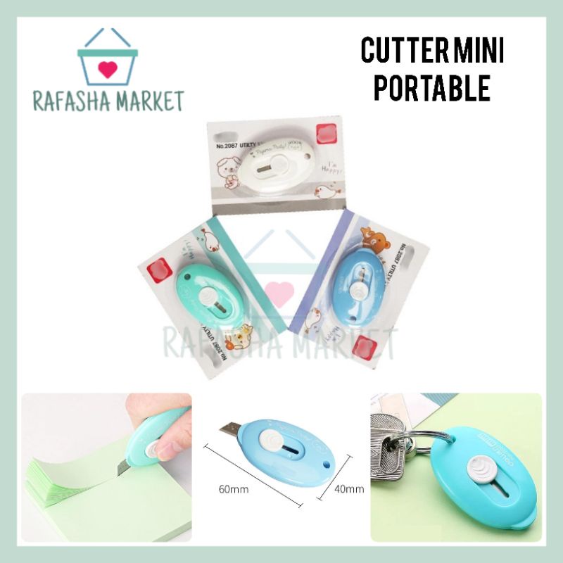 

Cutter Mini Portable Bentuk Oval | Mini Cutter Polos | Travel Kit | Pemotong Kertas | Paper Cutter Lucu