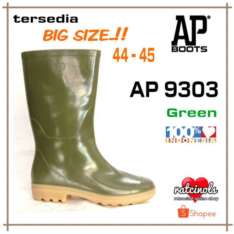 SEPATU BOOT AP BOOTS 9303 GREEN BIG SIZE 44-45