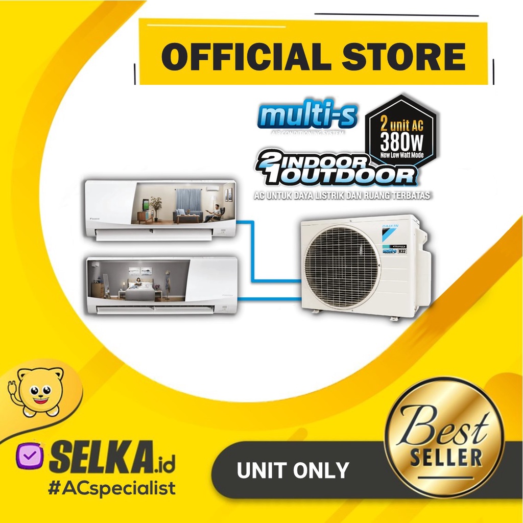 Daikin AC Multi S 1/2 PK + 1/2 PK 2 Koneksi (2MKC20VVM) Inverter