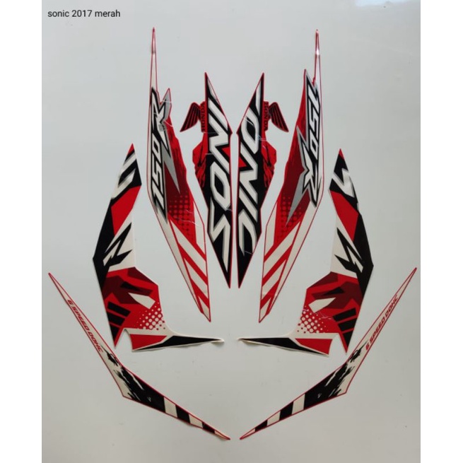 STRIPING SONIC 2017 MERAH