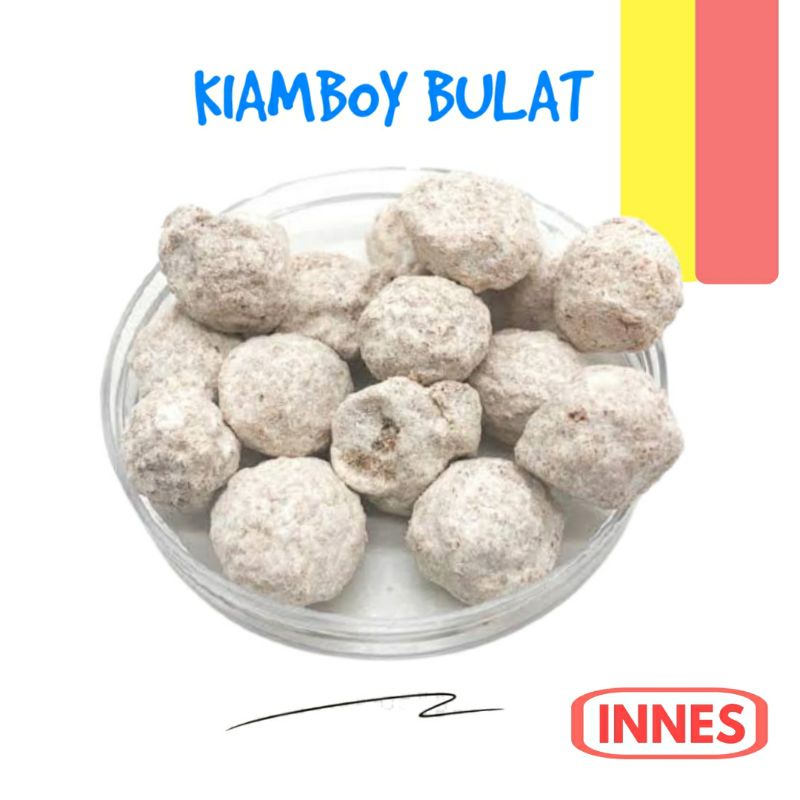 

Kiamboy Putih Bulat Tanpa Biji Asem Manis / Kiamboi Asam Manis 250 Gram