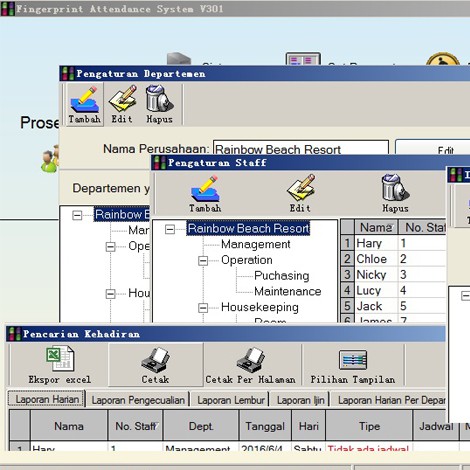 Mesin Absensi Finger Print TIME TRONIC FP2350 E