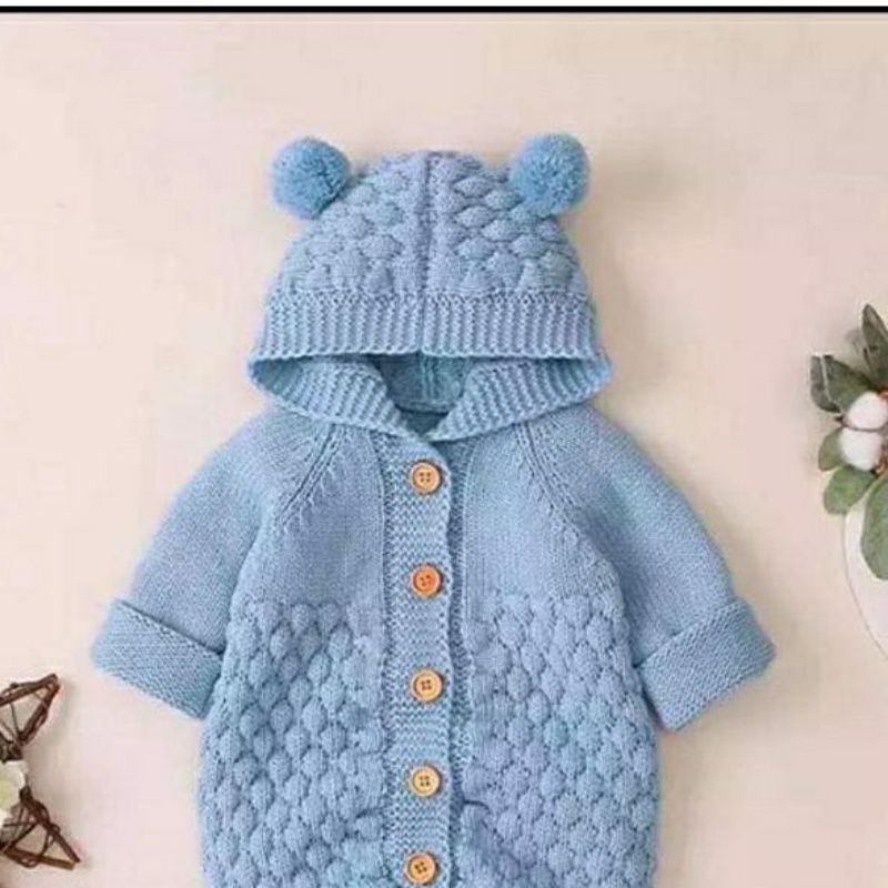 Jaket Bayi Rajut Jaket Rajut Bayi Laki-laki&amp;Perempuan Popcorn Rajut Halus Lembut Cardigan Popcorn Pompom Jaket Bayi Rajut Baju cardigan rajut bayi Baju bayi Jaket bayi rajut cardigan bayi baju rajut hoodie