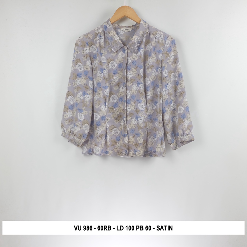 Thrift Blouse Vintage | Kode V3-VU 986