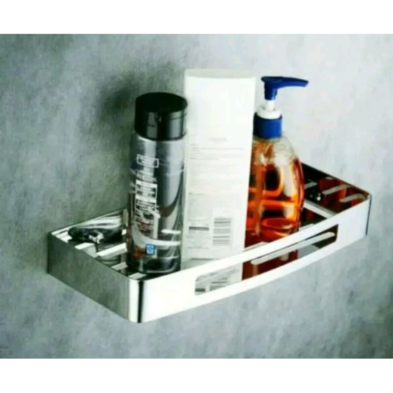 Rak sabun datar stainless sus 304 - Rak sabun stainless / Rak serba guna / tempat sabun stainless