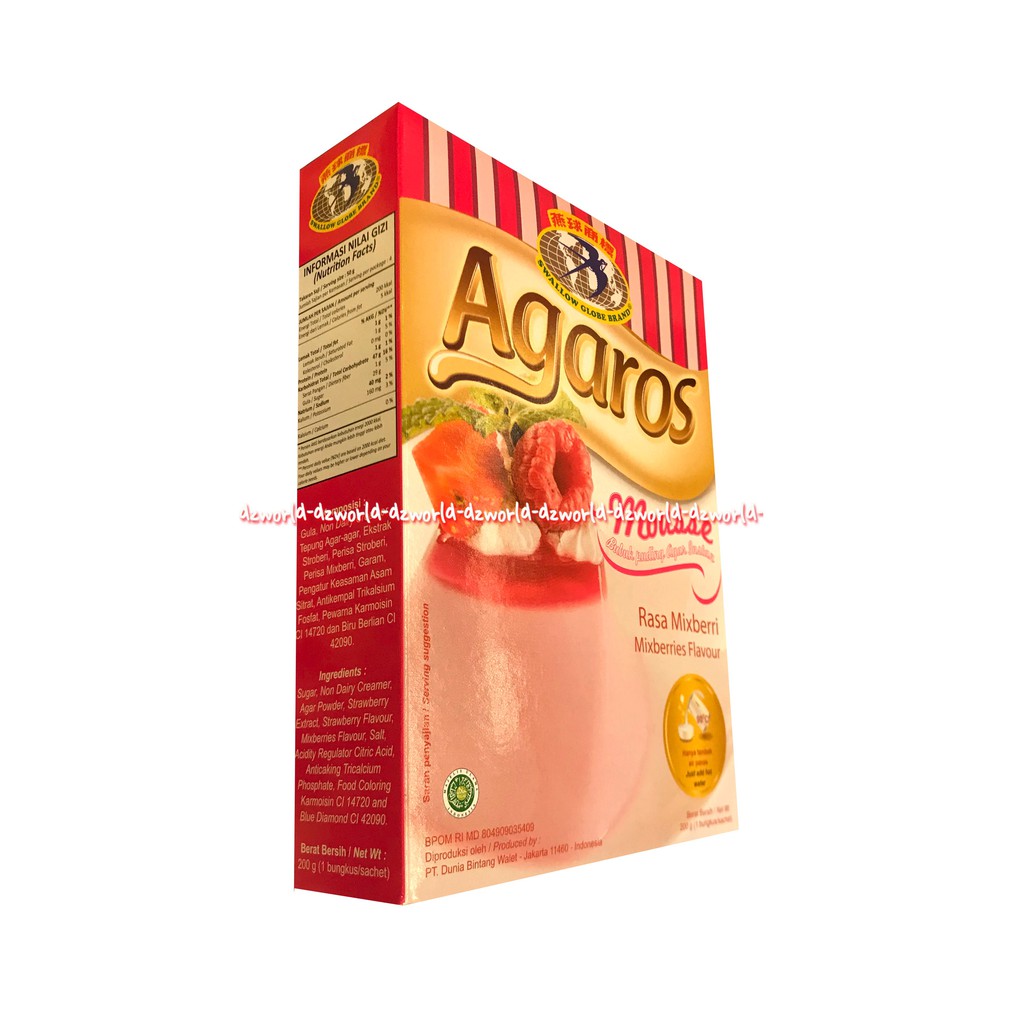 Agaros Mousse Puding Rasa Mixberri Mixberries Flavour Pudding Instan 200gr Puding Premium