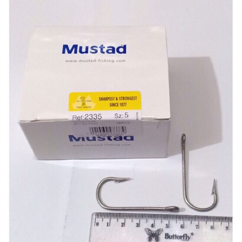 Mata Pancing Kail Mustad Round Bent Sea Hooks Tipe 2335 No 5 Dijual Per Kotak Isi 100pcs