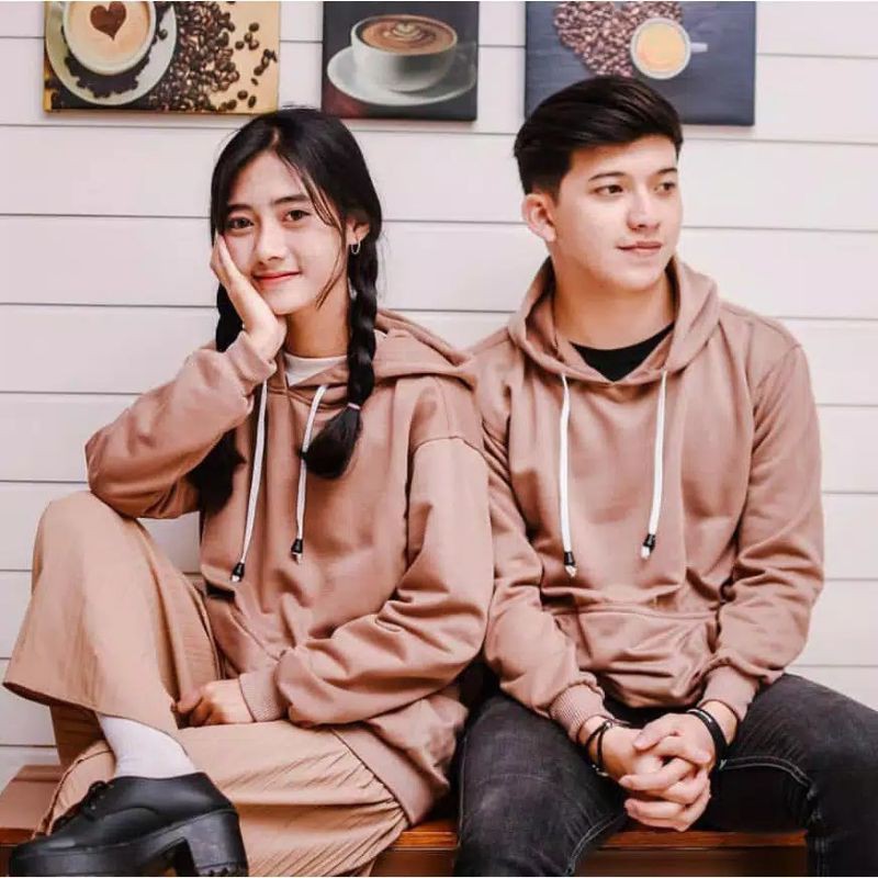 Sweater natural  Hoodie Polos Unisex pria - wanita