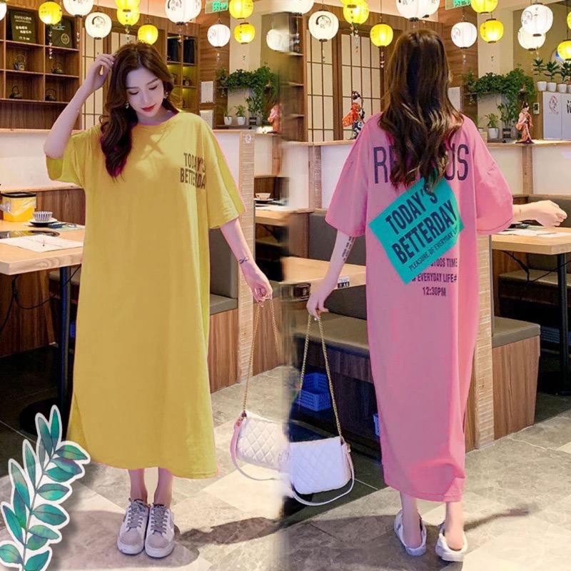 Damai fashion jakarta - long dress JUMBO wanita TODAY'S BETTERDAY  - konveksi murah tanah abang