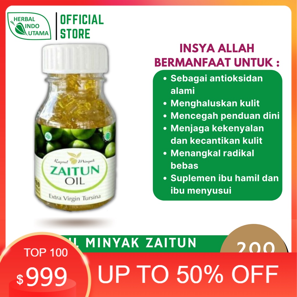 

200 KAPSUL MINYAK ZAITUN OIL HIU | 100% EXTRA VIRGIN OIL TURSINA