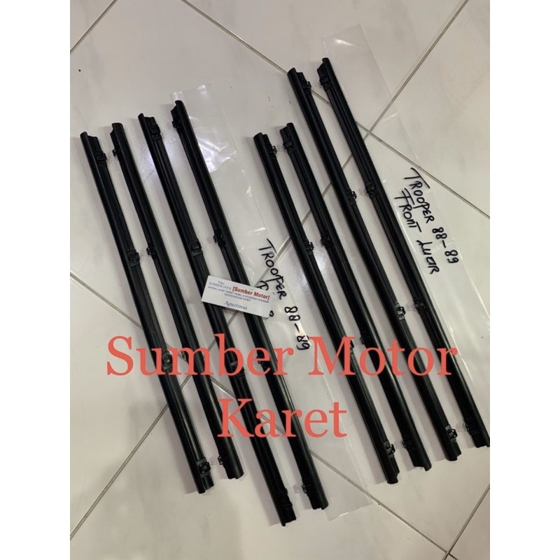 Karet Pelipit Kaca Chevrolet Trooper Tahun 1988-1994 (5 Pintu) Luar Dalam