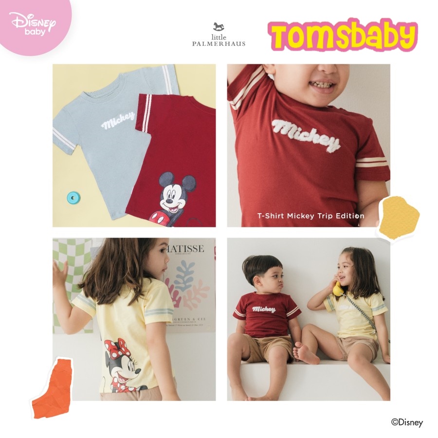 [TOMS] LITTLE PALMERHAUS (1pcs) Disney MIckey Trip T-Shirt ( Atasan Kaos Anak Unisex)