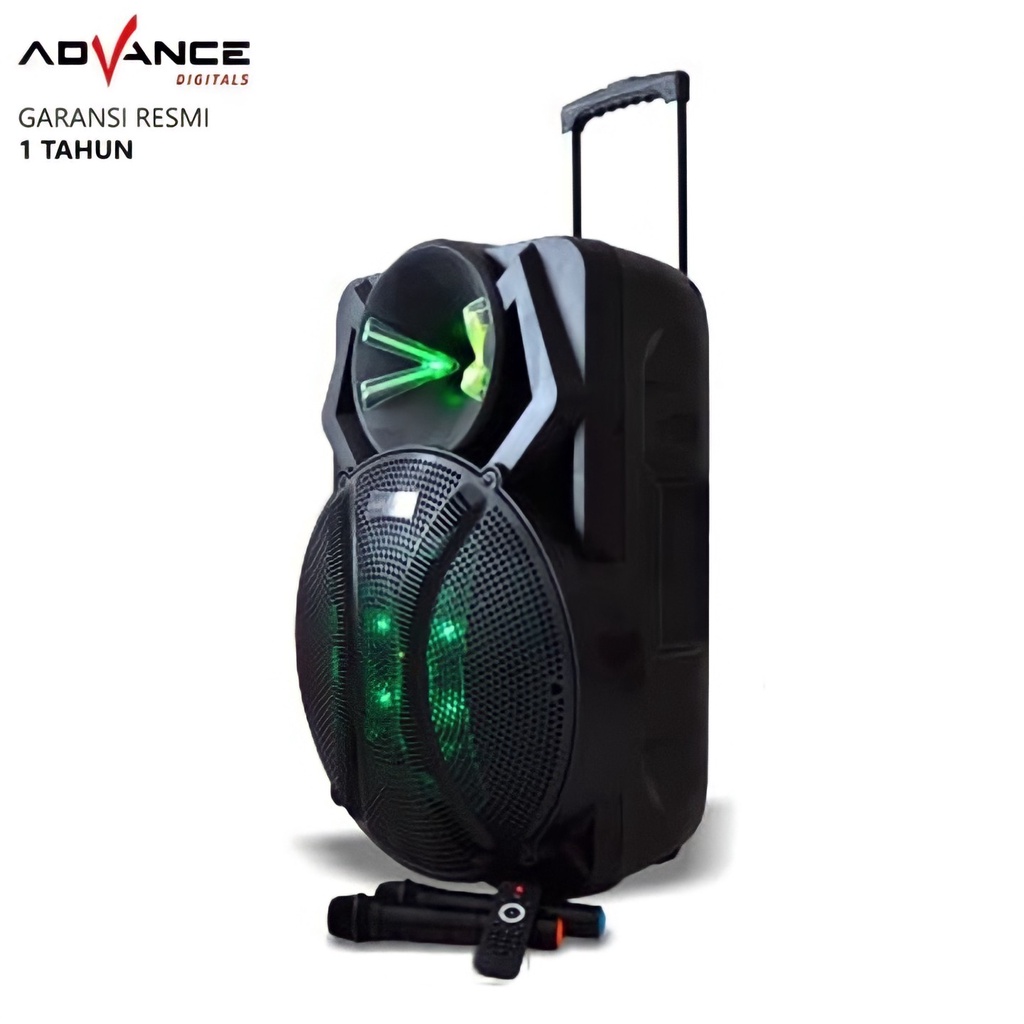 Advance Speaker Portable Meeting Trolley 18&quot; K1812 + 2 Mic Bluetooth