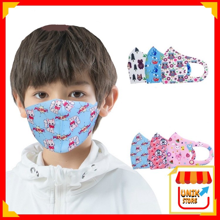 Unik -M672 Masker Kain Anak / Masker Mulut / Masker Anak Kecil / Anti Debu