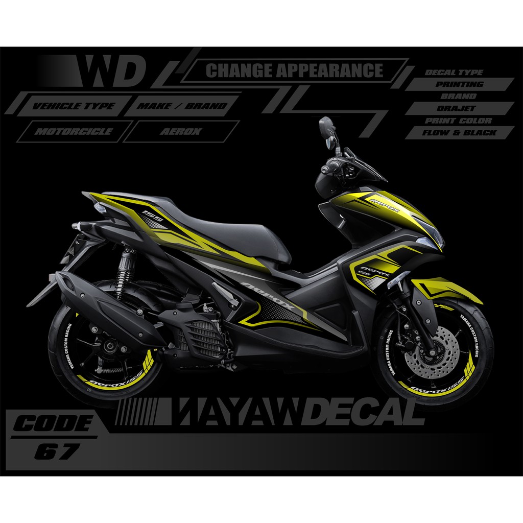 decal aerox striping aerox sticker motor