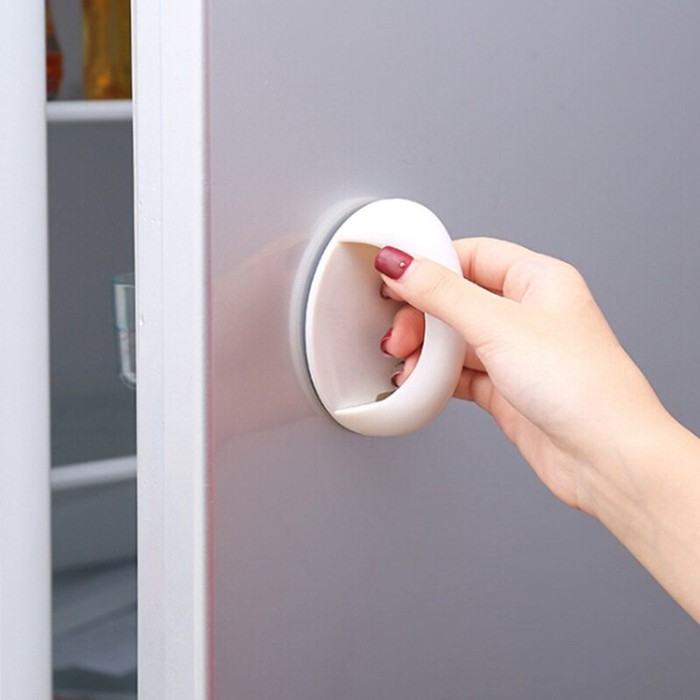 Pegangan Pintu Lemari Pakaian Lemari Tempel Laci Handle Multifungsi - Putih/Pegangan Pintu Lemari