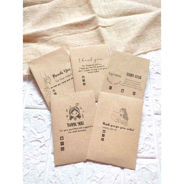 

Amplop coklat custom / amplop packing olshop aesthetic / amplop unik vintage