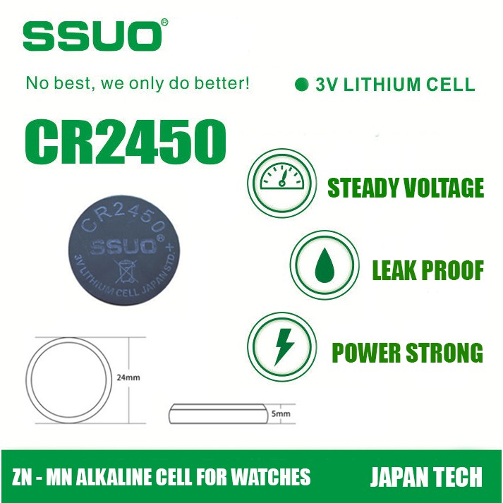 SSUO CR2450 2450 Battery Baterai Jam Tangan WK-SBY