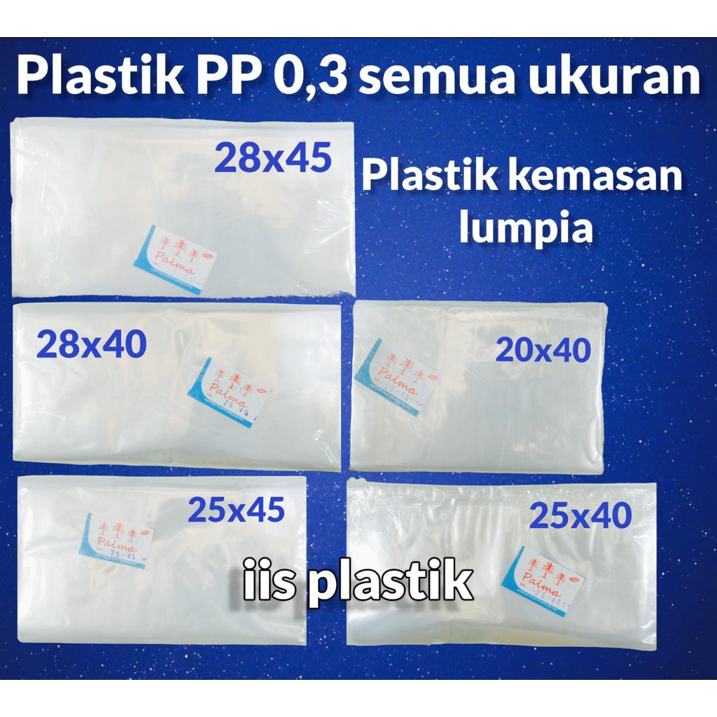 kantong plastik PP bening UMUM / plastik asesoris / lumpia kue kering dll / plastik bening semua ukuran