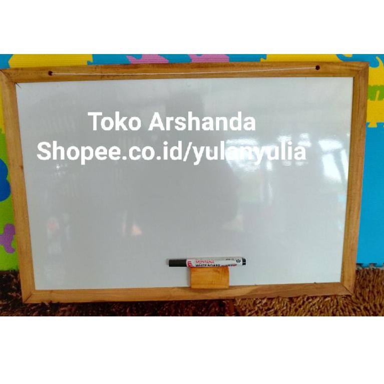 

[KODE 00HWT] papan tulis 40x60 white board +standing gratis spidol dan penghapus