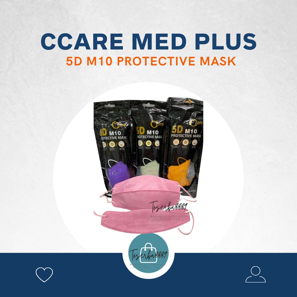 MASKE MODEL EVO PLUSMED 5D M10 CCARE / MASKER MODEL POKANA IJIN KEMENKES RI