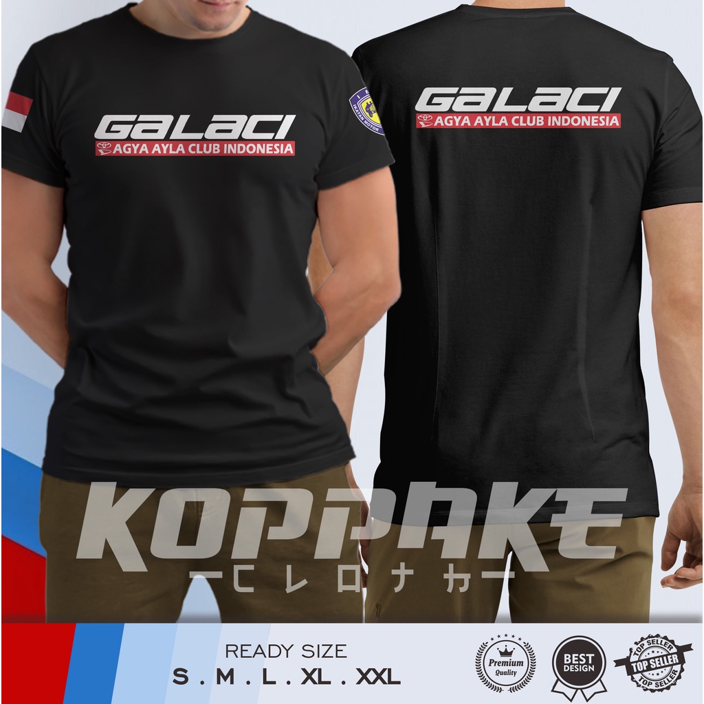 Kaos Mobil GALACI Agya Ayla Club Indonesia IMI Logo Baju Otomotif