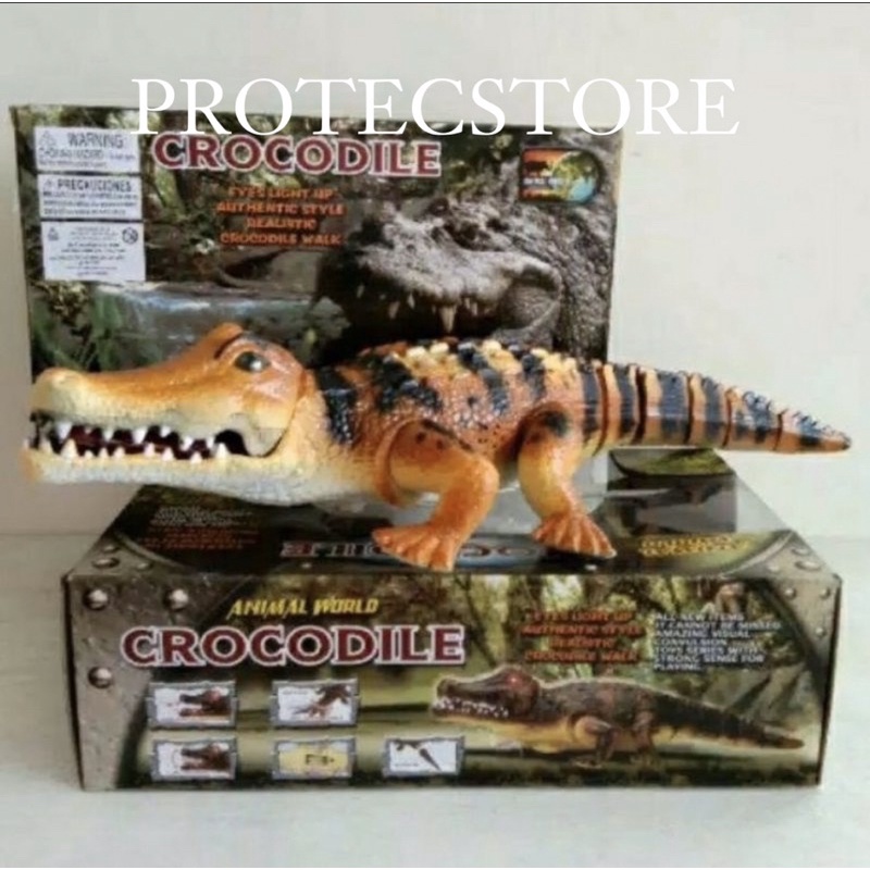 MAINAN BUAYA LAMPU DAN SUARA JUMBO