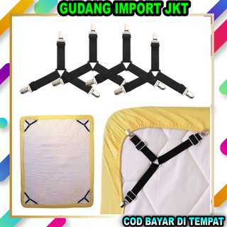 Penjepit Sprei Kasur 1 Pack ISI 4 Pengait Pengunci Sprei