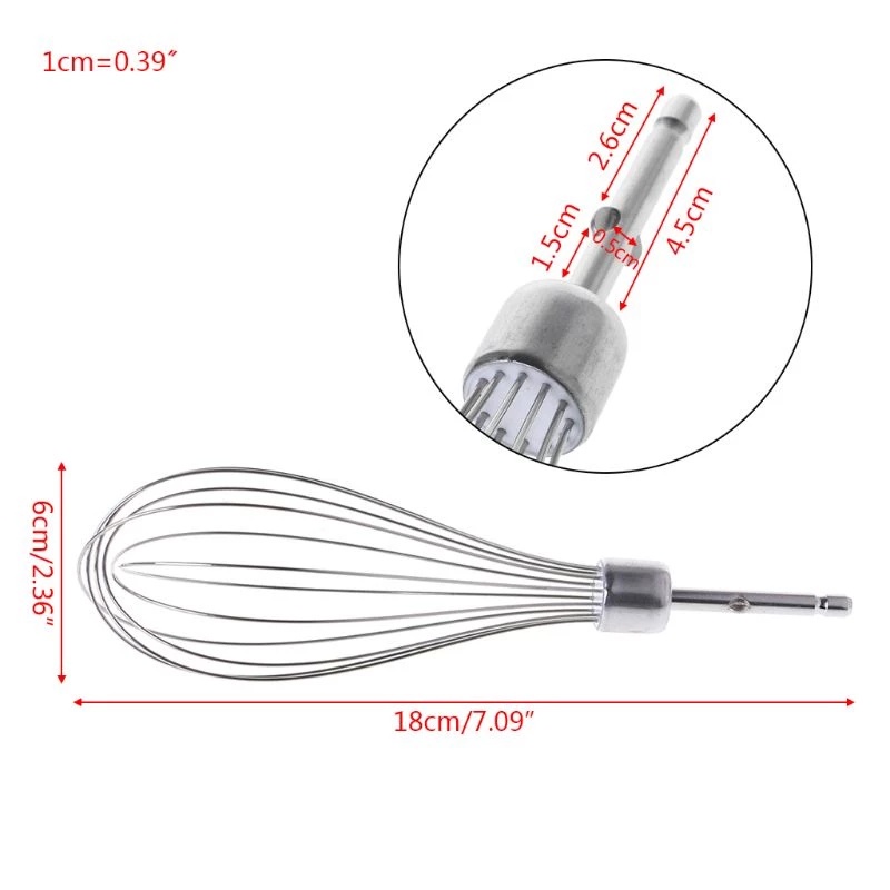 2pcs Kepala Pengocok Telur Elektrik 12 Kawat Bahan Stainless Steel Tahan Lama Mudah Dibersihkan