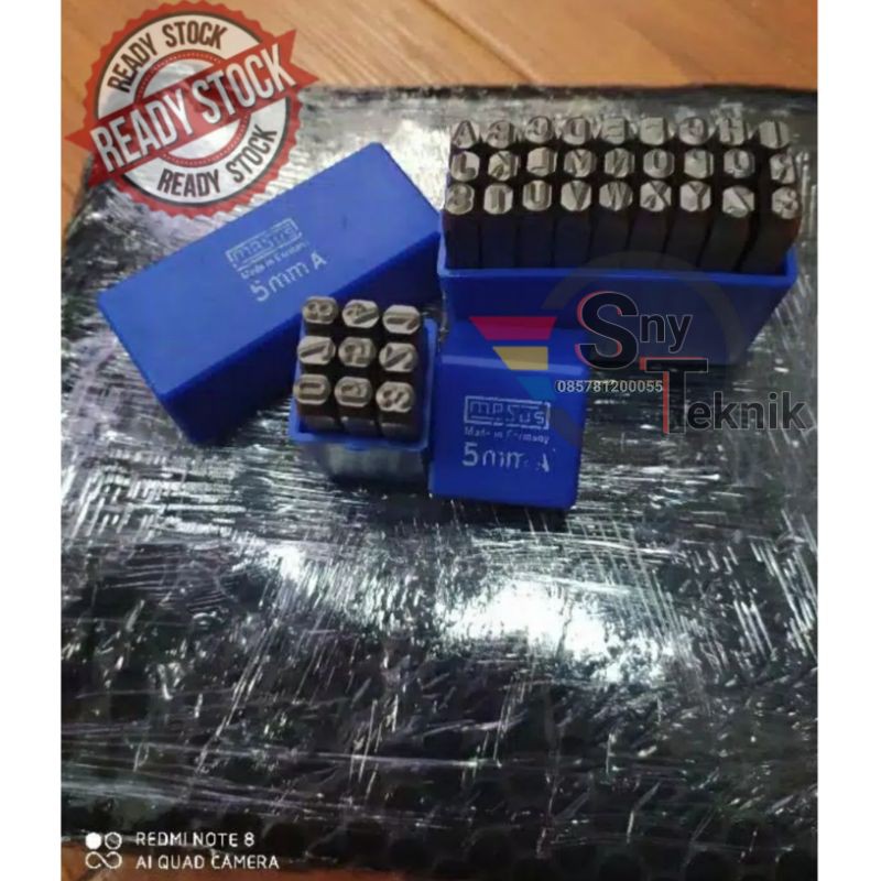 

Original Huruf dan Angka Ketok MASUS Germany 5 mm Stamp Punch Letter Set
