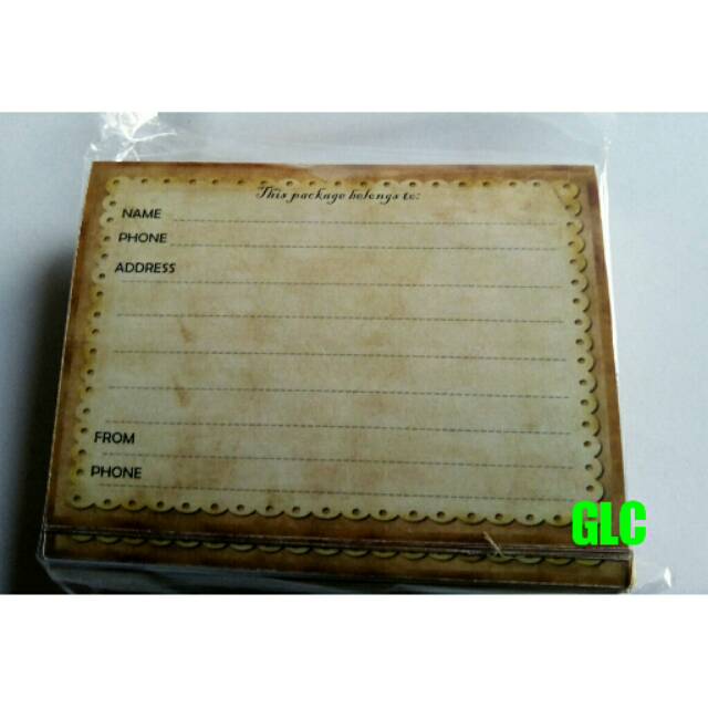 

[[COD BISA BAYAR DITEMPAT]] STICKER ALAMAT PAKET PENGIRIMAN OLSHOP VINTAGE TINGGAL TEMPEL