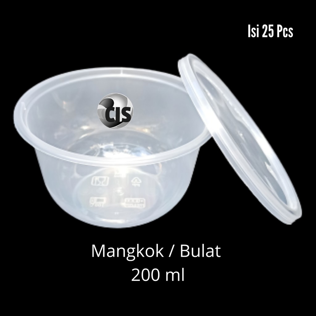 Thinwall Bowl 200 ml / Thinwall Mangkuk Plastik 200 ml (25 Pcs)