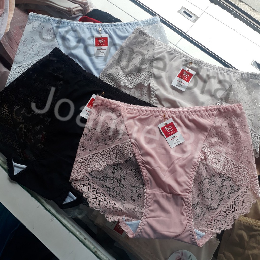 Elena Celana Dalam Satin Wanita Transparan Seksi E 9916 - CD Sexy Feminim Bahan Lembut Dingin