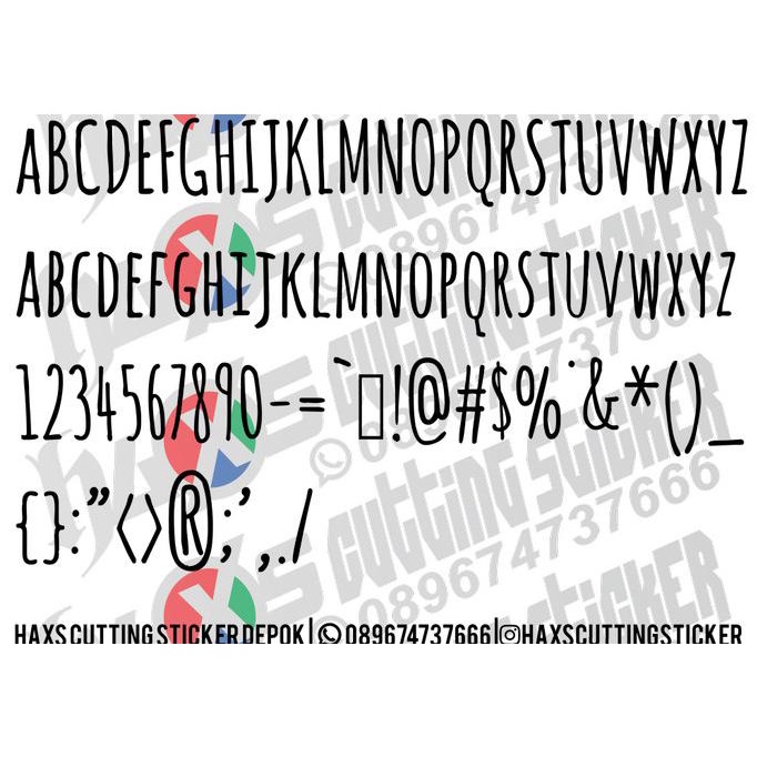 Cutting Sticker Nama Bisa Satuan (Bisa Custom) hax55 Buru Order
