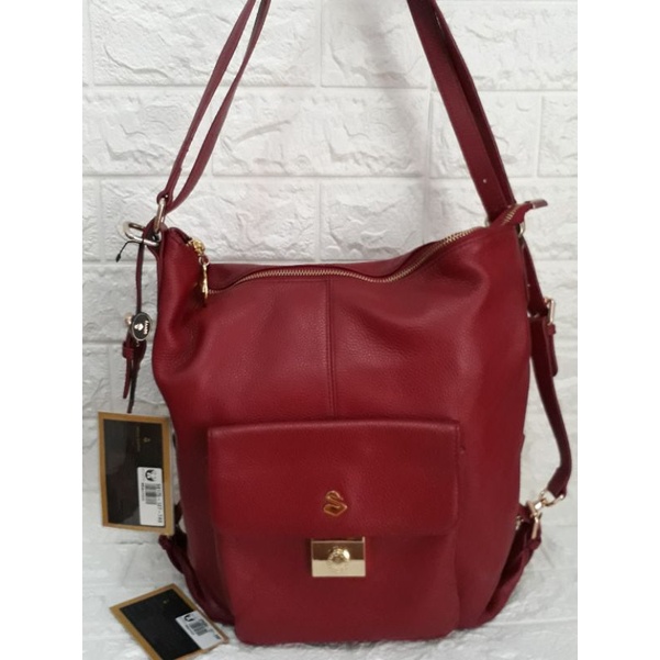 Tas Kulit Savvy Red (Preloved)