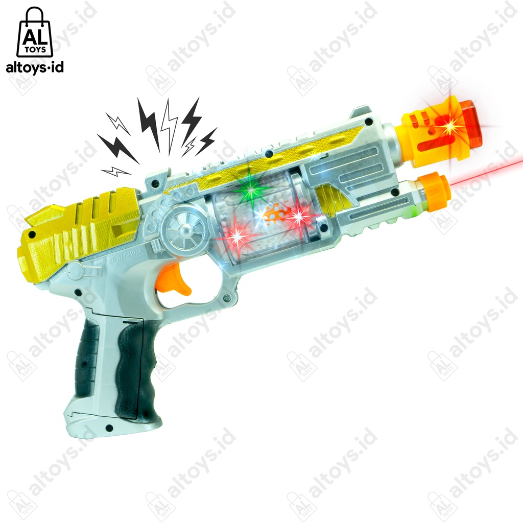 Mainan Pistol Bubble Spinner BO Pistol Suara