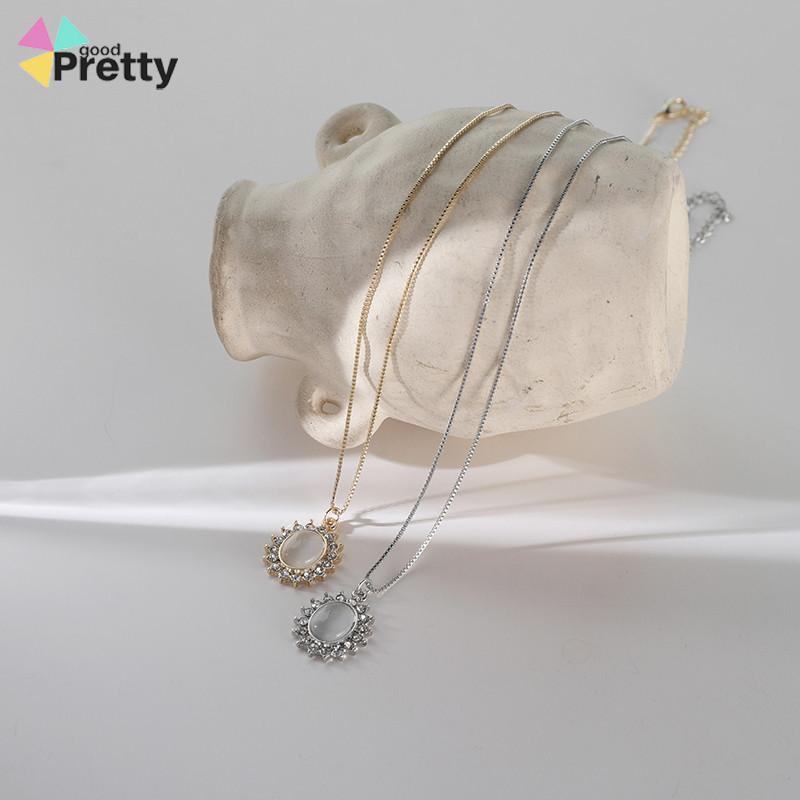 Retro Light Luxury Opal Kalung Wanita All-Match Hadiah Ulang Tahun Sederhana - PD