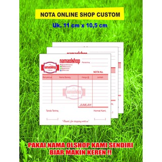 Nota Olshop Customkwitansifakturinvoice Ukuran 16 Folio