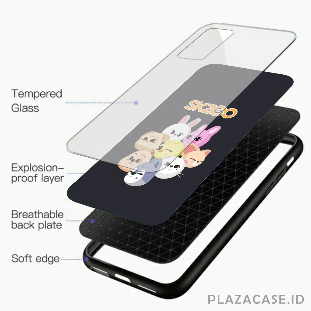 StrayKidz Softcase Glass [K61] for V20 V20 SE REDMI 9C A53 RENO 4F C17 RENO 4 REALME 7i Y30 Y50 A31