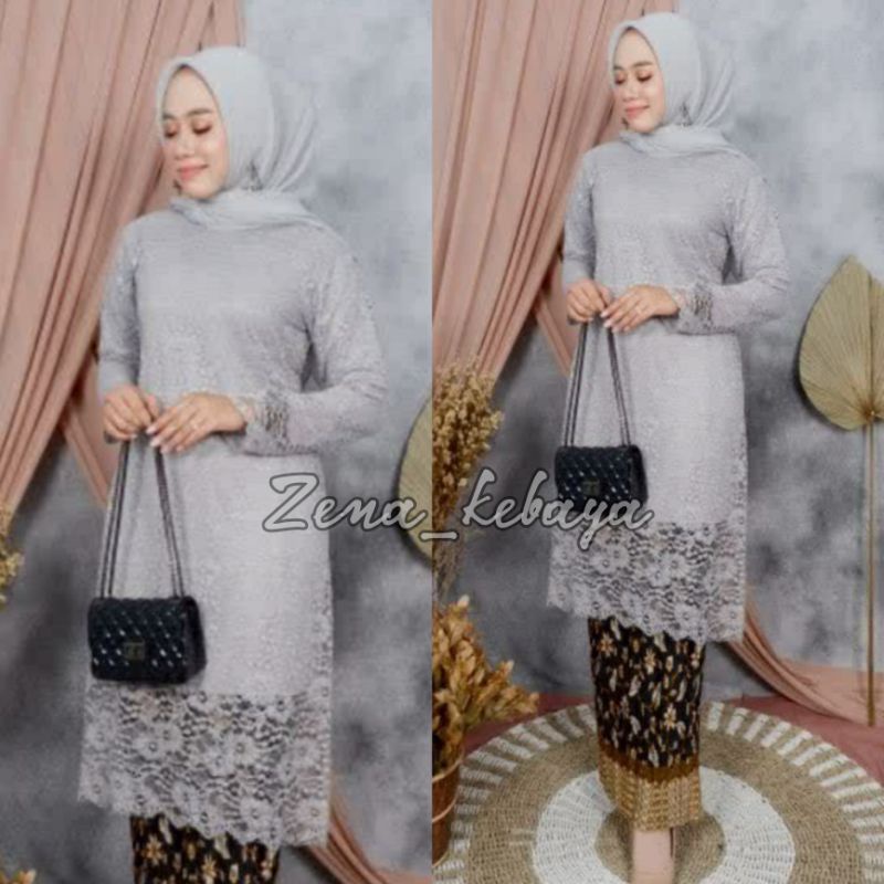 SET KEBAYA BRUKAT MODERN KEBAYA PESTA KEBAYA MODERN KEBAYA TUNIK BRUKAT