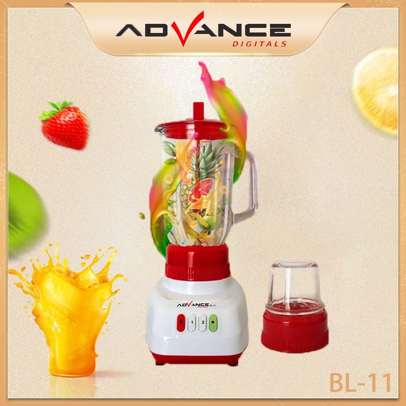 Garansi 1 Tahun] Advance 2 in 1 Glass Blender/Grinder/Fruit Juicer 6 Blades Brand New Original Harga Promosi