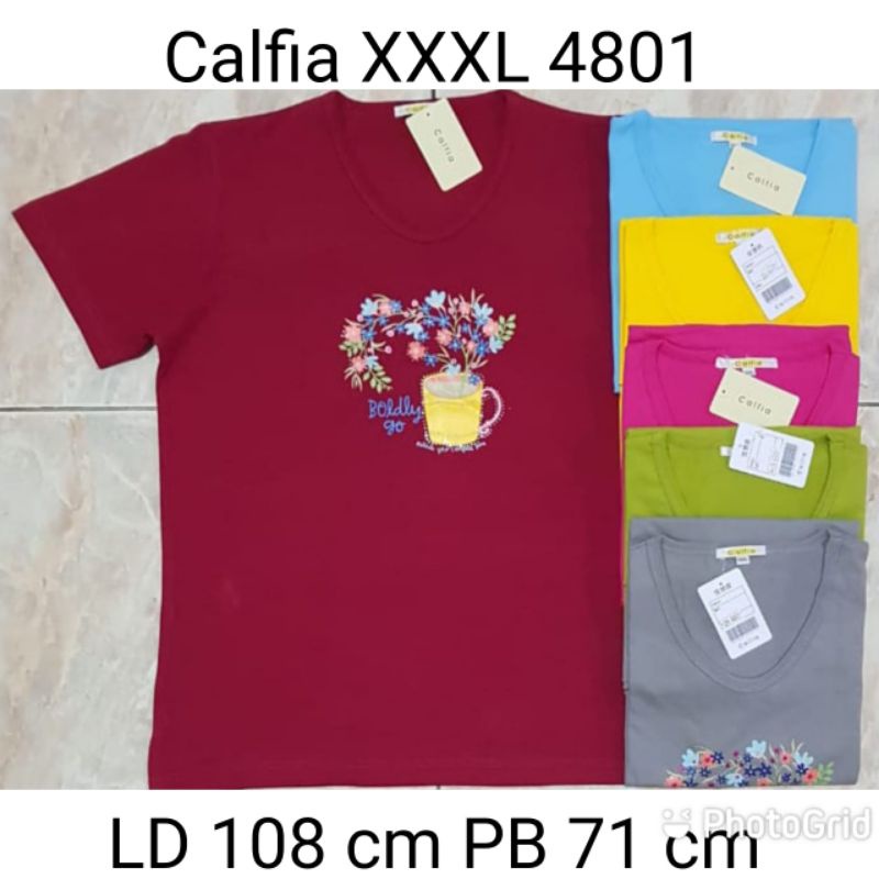 atasan kaos wanita calfia xxxl / 3L