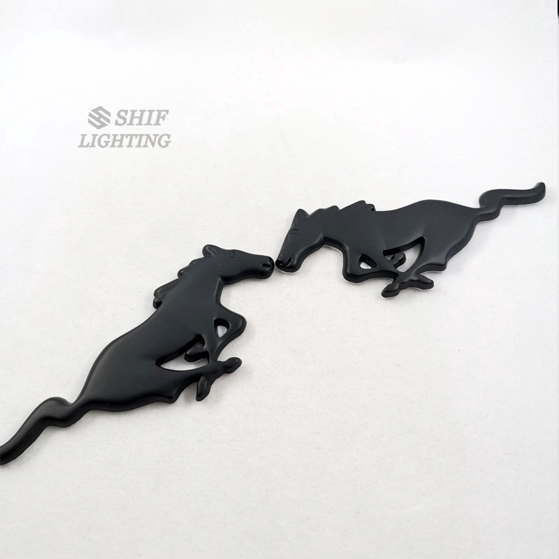 2pcs Stiker Emblem Logo Kuda Besar Bahan Metal Untuk Ford Mustang