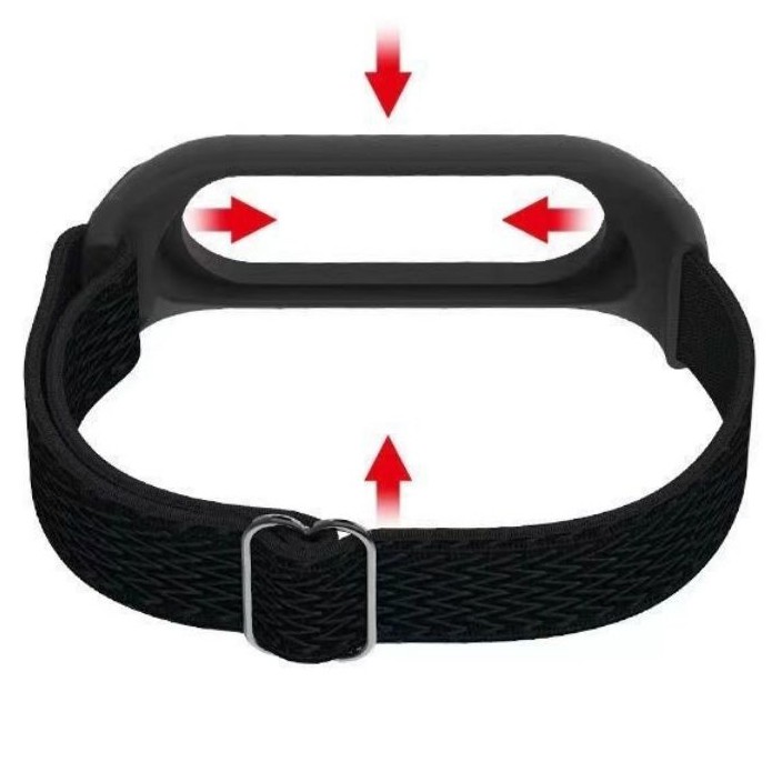 Xiaomi Mi Band 7 6 5 4 3 Strap Nylon Sport Loop with Buckle for Women and Men Soft Breathable Bracelet