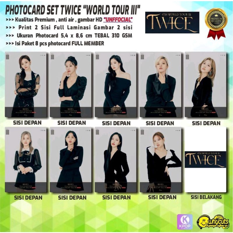 PHOTOCARD SET KPOP PREMIUM TWICE // SEASON GREETING WORD  lll