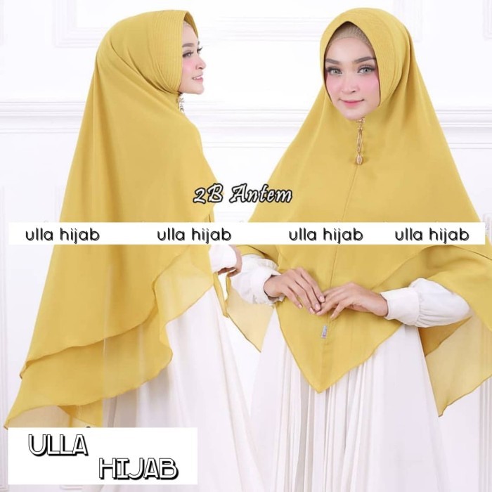 Hijab jilbab khimar syari ceruti premium 2 layer