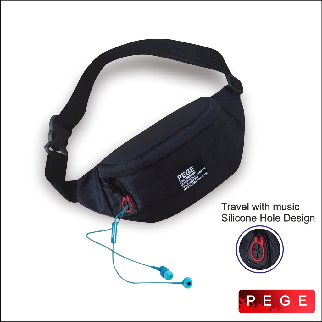 Tas Selempang Waistbag Pria Tas Pinggang Kasual Slempang Bahu Distro - PG 8888