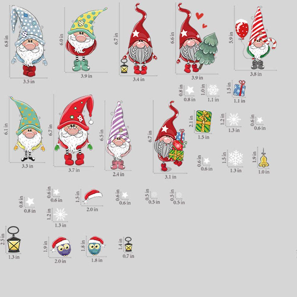 Top Natal Ornamen Sticker Stiker Dinding Seni Decal Removable Santa Claus Xmas PVC Stiker