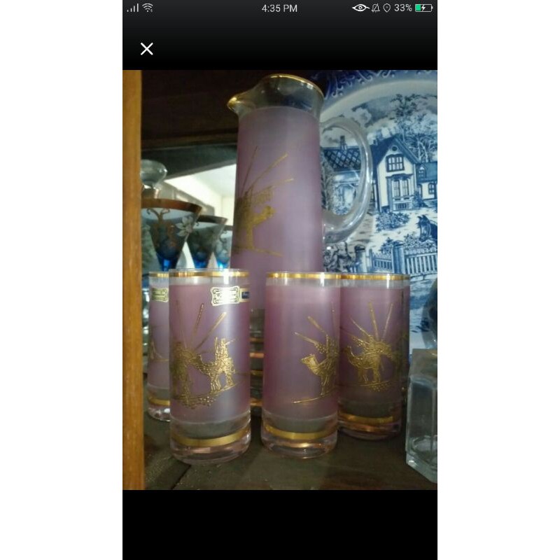 Set gelas kristal bohemia