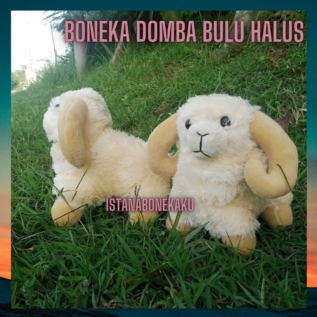 Boneka Domba Bertanduk Souvenir Aqiqah Tinggi 25 CM